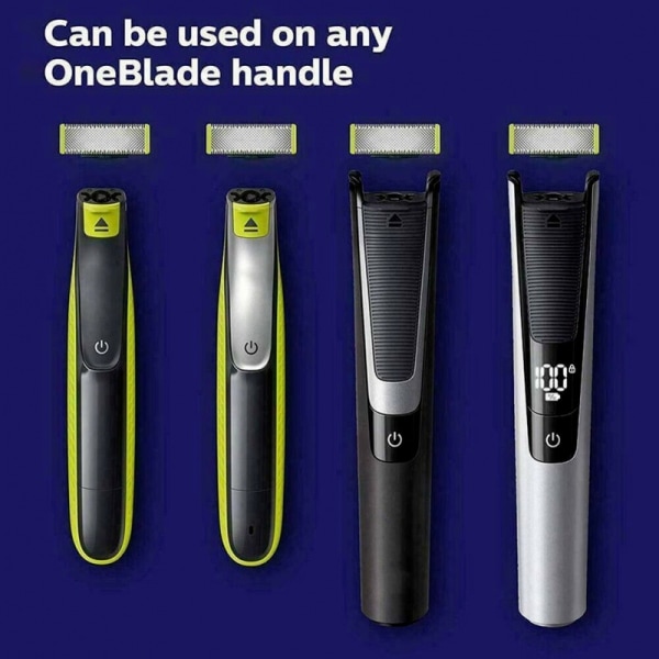 3-pack rakblad som är kompatibla med Philips Oneblade Replacement One Blade Pro Blades Men-WELLNGS