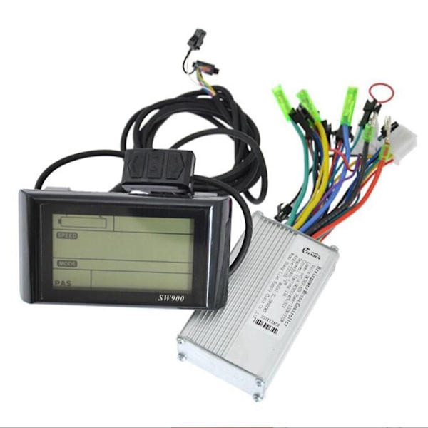 24V-48V SW900 Stor LCD-skærm LCD-displaymålercontroller til elektrisk cykel E-cykel hastighedskontrol display cykel-WELLNGS