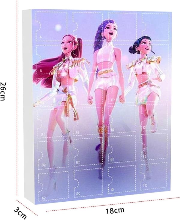 K-pop Devil Hunter Akryl Jul Adventskalender Set - 24 Dagar av Överraskningspresentförpackning för Fans och Barn-WELLNGS E