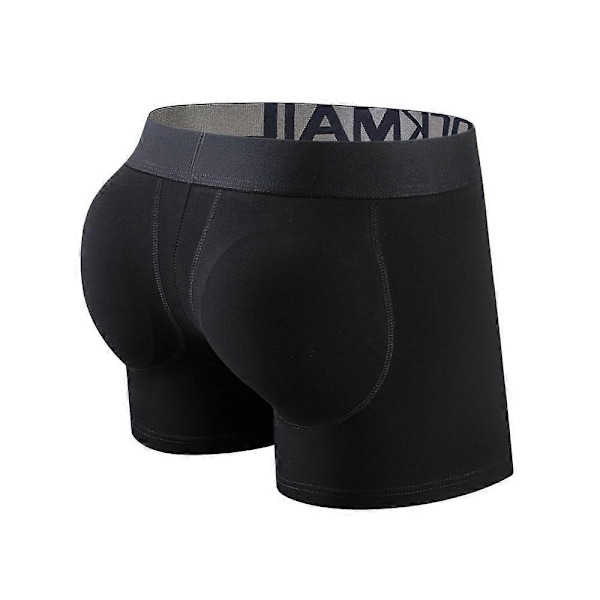Mäns Byxliftande Kalsonger - Byxliftande Boxerbriefs med Uttagbara Vadderade Koppar - WELLNGS black M