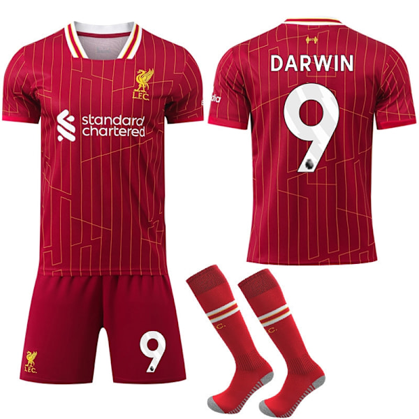 24-25 Nya Liverpool Hemma Barn Vuxen Fotbollströja Kit Nr.9 DARWIN-WELLNGS 20