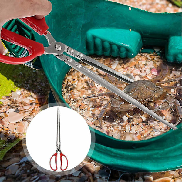 Krabbtång för levande krabbor Multifunktionell klämma Saxformad tång Halkfri skräptång Kökstång för matlagning Skaldjur Grillning -WELLNGS
