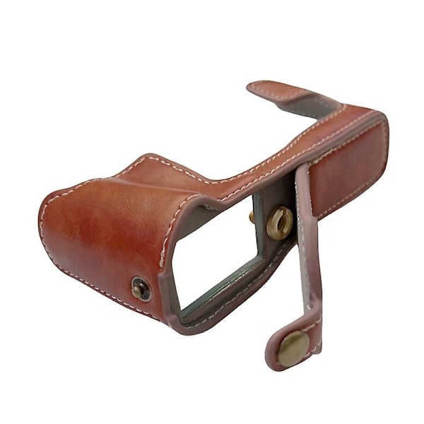 Fujifilm X-T30II X-T30 X-T20 X-T10 PU-läder kamerabottomskydd Anti-scratch Halv kroppsskydd med batterilucka Design - Svart Brown