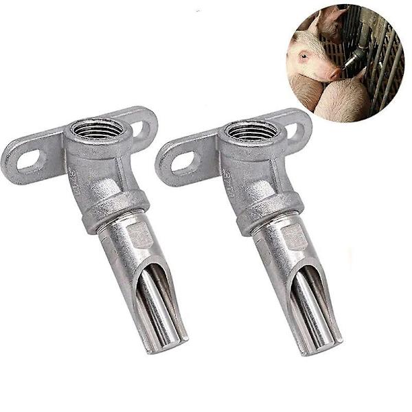 5 stk fortykket rustfritt stål smågris vannspenen 1/2 tommers gris automatisk vanner drikker spenen hode gård vanning forsyninger-WELLNGS 0 Nipple and connector
