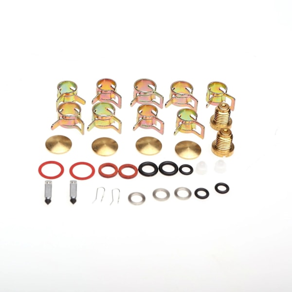 Reparationssats för förgasare till 18-7046 439076 med flottör Johnson Evinrude Twin Carb Rebuild Kit V4 85 90 100 115 125 140 Hp-WELLNGS
