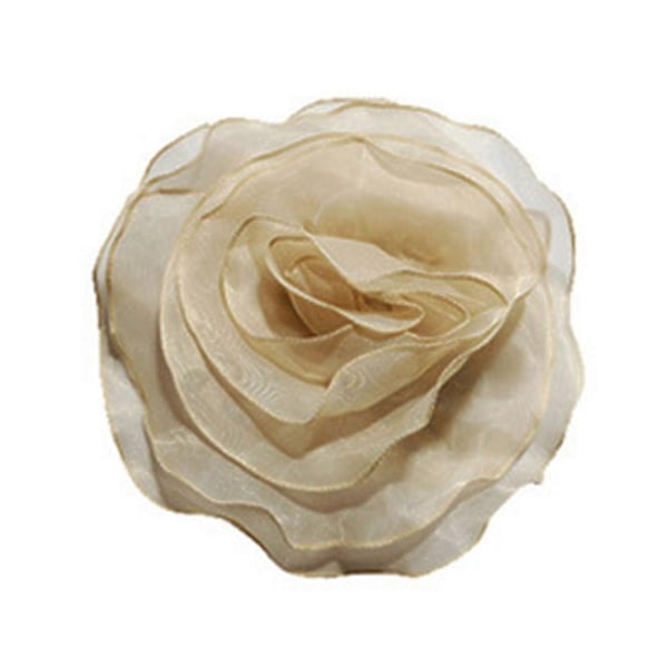 Elegant Blomsterkorsage Nål Prydnad Iögonfallande Stor Blomsternål Delikat Tygblomma Broschnål Accessoar-WELLNGS apricot