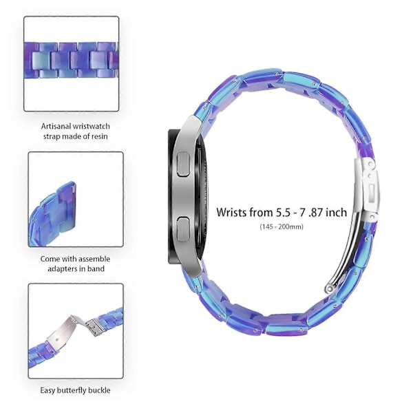 Garmin Vivoactive 4 -kellon korvaava ranneke 22mm vedenpitävä hartsiranneke - Blue Phantom-WELLNGS Blue Phantom