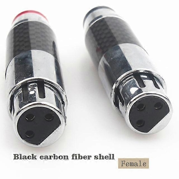 High End Hifi Lydkabel 5n Occ Krystal Sølv Rca til Xlr Han og Hun Kabel Kulfiber Stik - WELLNGS Rca to xlr female 4 m
