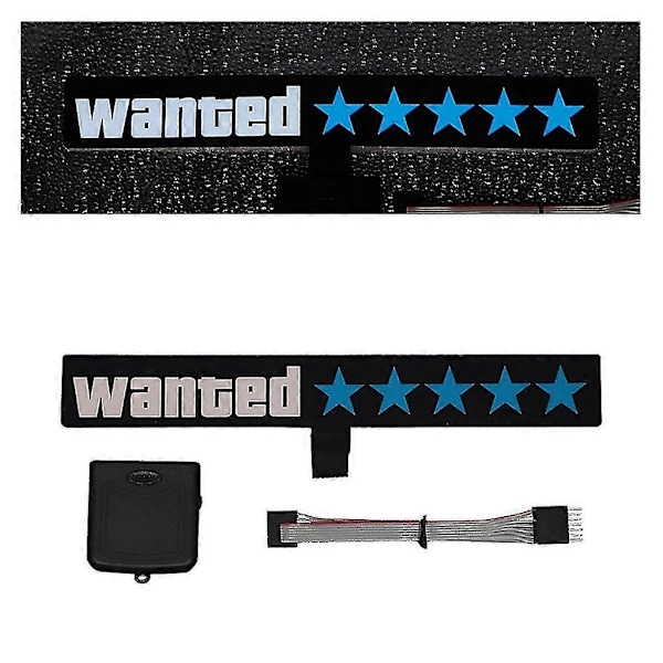 Lett å Påføre LED-Klistremerke Trend LED Biltilbehør LED Ønsker Bil Dekorasjon-WELLNGS Wanted blu ray