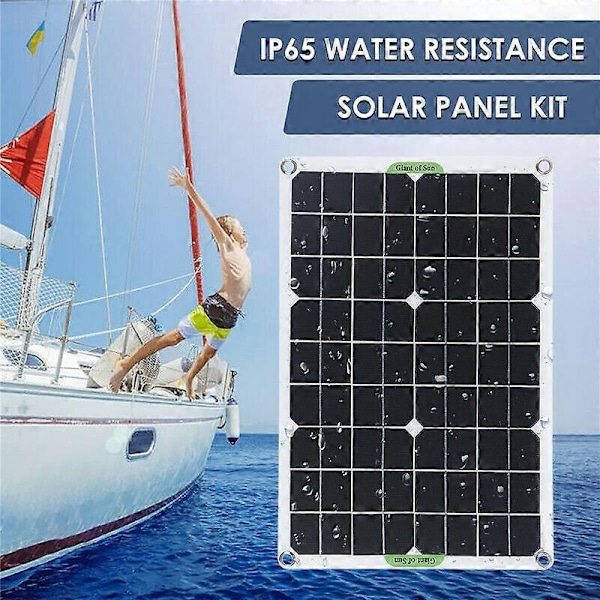 180W Solpanel Kit 12V Batteriladdare med 100A Kontroller för Båt Husbil-WELLNGS