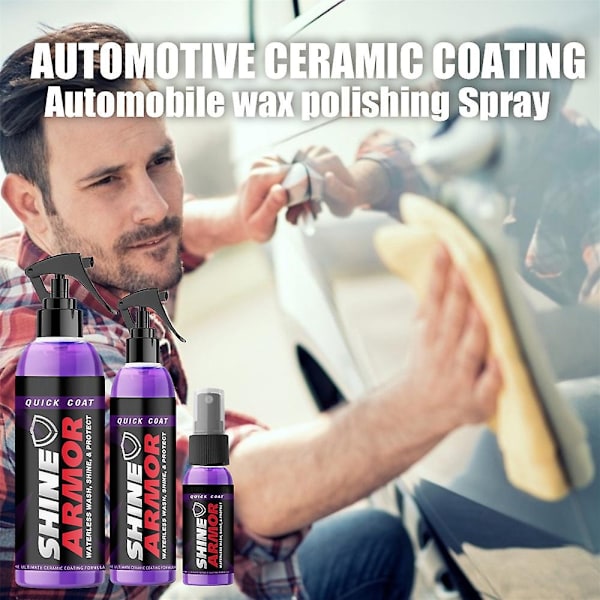 100ml Shine Armor Keramisk Belægning Fortify Quick Coat Bilvoks Polish Spray-WELLNGS 100ml boxed