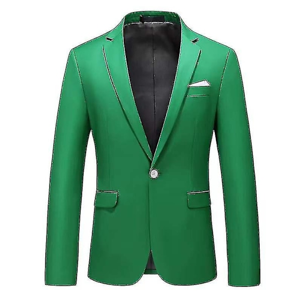 Moteblazer for menn - Business Casual Slim Fit Suitjakke - WELLNGS green XL