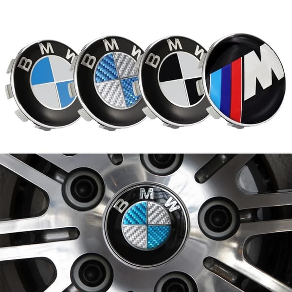 4Parts - B MW centrumkåpa/hjulemblem - Fordon 68mm - Carbon