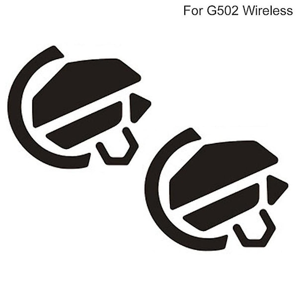 Trådlösa/trådburna spelmusfötter ersättningsstickers för Logitech G502-WELLNGS Wireless 2pcs