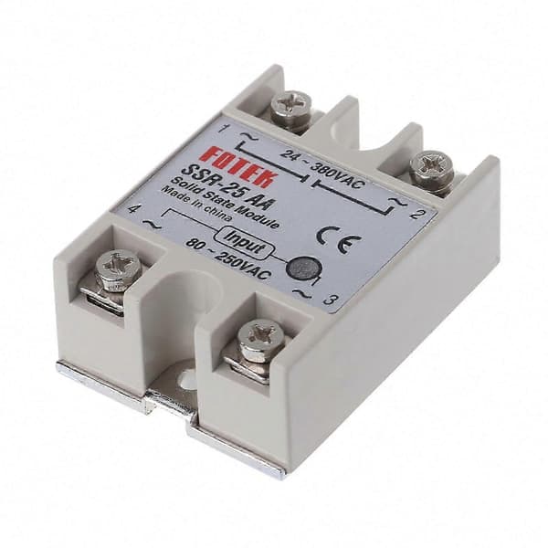 Solid State Relæ Modul SSR-25 AA 25A 250V 80-250V AC Input 24-380V AC Output-WELLNGS