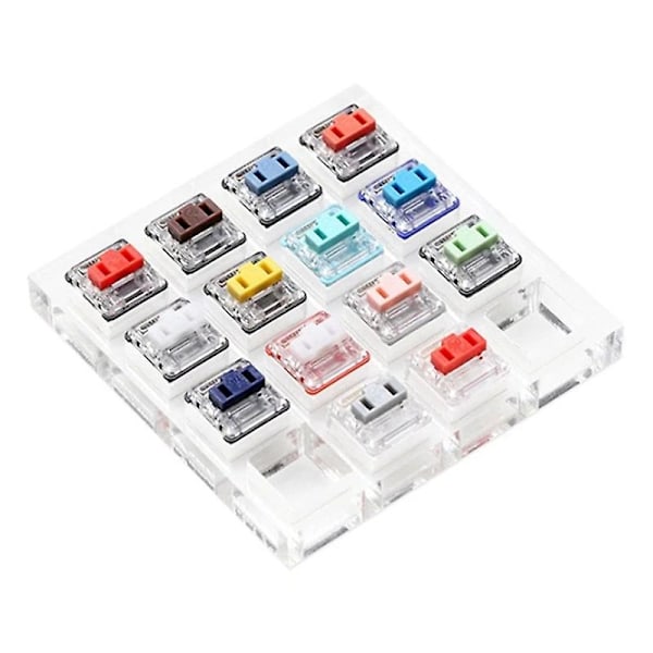 Akryl Switch Tester 14 Kailh Choc Lågprofil Switch Rgb för Mekaniskt Tangentbord Rosa Jade Marinblå C-WELLNGS