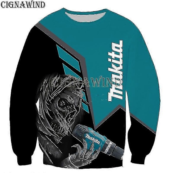 Ny Ankomst Hoodies Mænd/Kvinder Makita 3D Printet Hoodies Sweatshirts Casual Harajuku Style Streetwear Tops - WELLNGS 1 XXXXXL