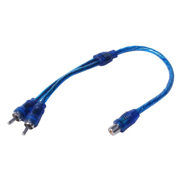 6 stk. lydforbindelse til 1 Rca hun til 2 Rca han adapter splitterkabel - WELLNGS