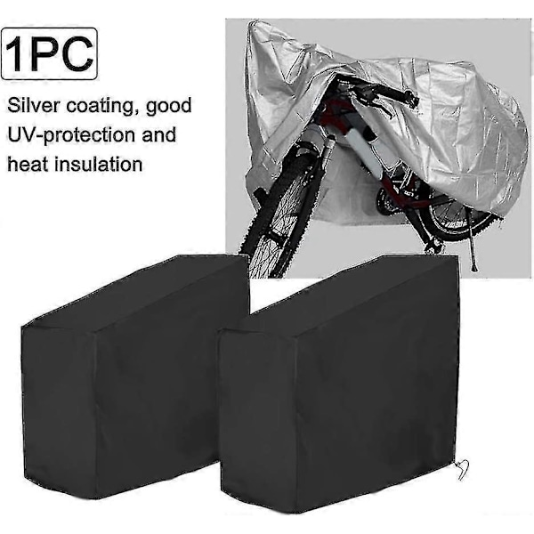 Motionscykel Cover Indendørs Cykling Stationær Cykel Cover Passer til Oprejst Cykel Udendørs Beskyttelses Covers - WELLNGS Black 140*60*120
