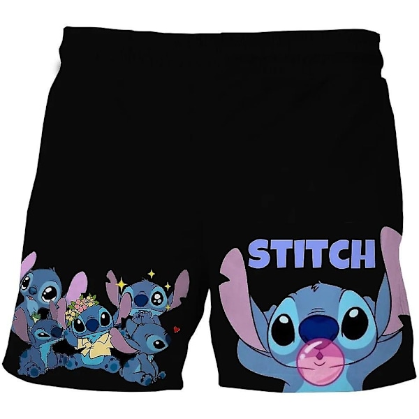 Lilo og Stitch 3D Badeshorts Børn Drenge Piger Sommer Strandtøj Løse Badebukser Badetøj Badetøj-WELLNGS C 6Years