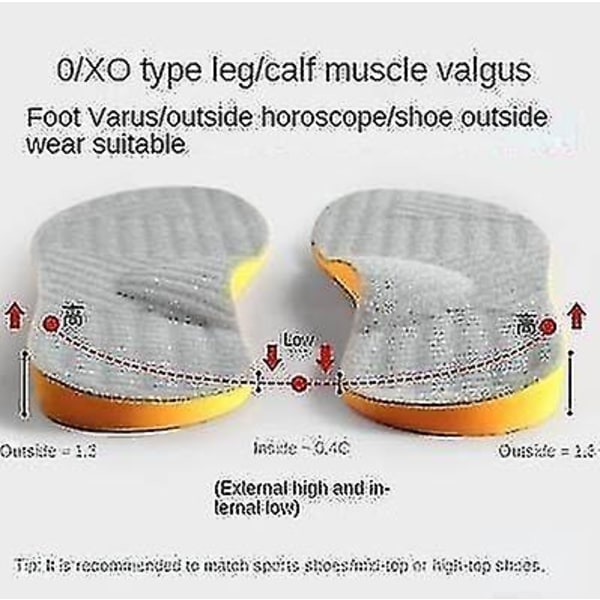 Supinationssåler til overpronation og fodjustering Ortopædiske indlæg til mænd og kvinder Korrigerende fodstøtter til supinationslindring-Good-WELLNGS Black Size 41 42