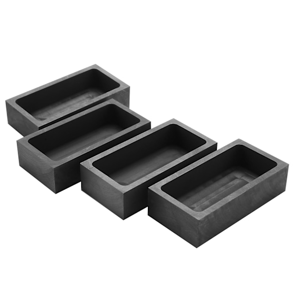 4 stk. 1 kg Barrestøbeform Støbeform Digelform Sølv Guld Barrestøbeform Smelte Støbning Refi-WELLNGS