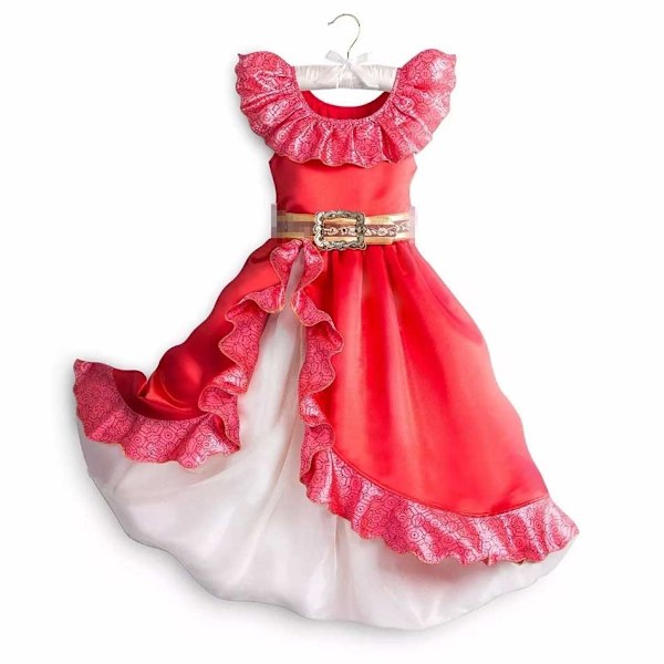 Disney-piirretty Elena Avalorista Cosplay-asu Tyttöjen syntymäpäiväjuhla lahja Prinsessa Elena Mekko Lapset Halloween-naamiaisasu Elena Mekko Vain-WELLNGS Elena dress only 11-12T