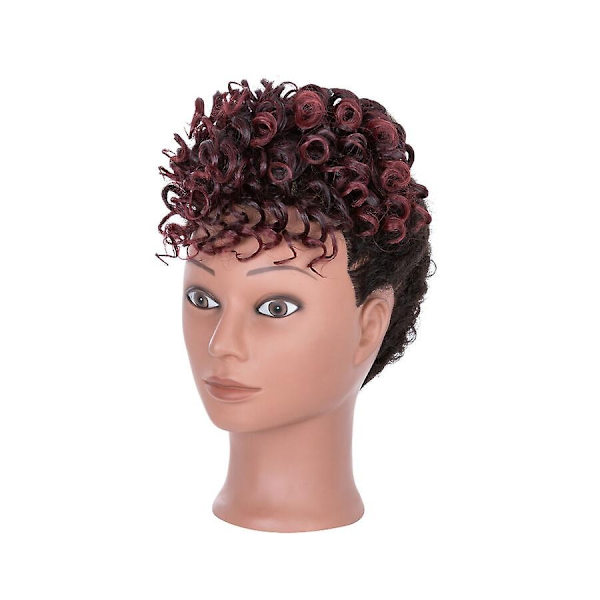 Afro Bangs 8 tum lockigt lugg extensions Clip in Bangs-WELLNGS wine red