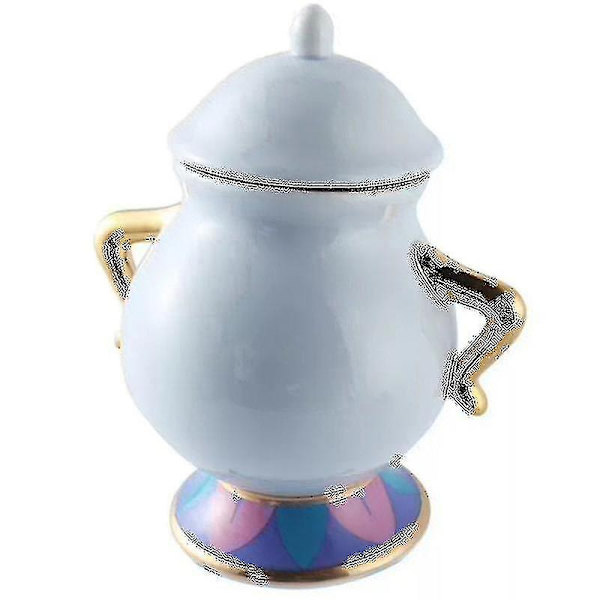 Tegneserie Skønheden og Udyret Tekande Kopsæt Fødselsdagsgave -z-WELLNGS Beige Sugar Bowl