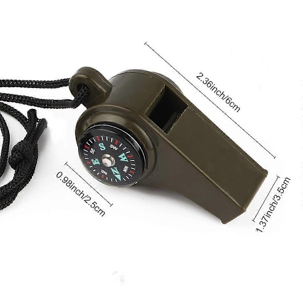 3-pack Nödsignal Visselpipa - Multifunktionella Utomhusvisselpipor - WELLNGS