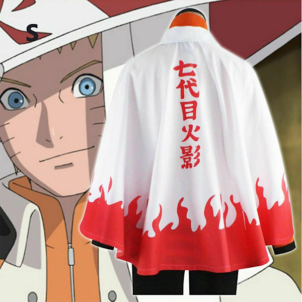 Naruto Shippuden Akatsuki Hokage Robe Kappa Anime Cosplay Kostym Halloween-WELLNGS S
