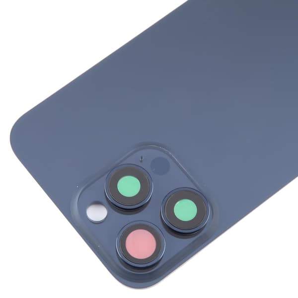Glas batterilucka för iPhone 15 Pro Max-WELLNGS Blue
