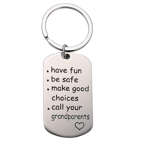 Call Your Family - Have Fun Be Safe Make Good Choices Keychain Creative Gifts-WELLNGS grandparents