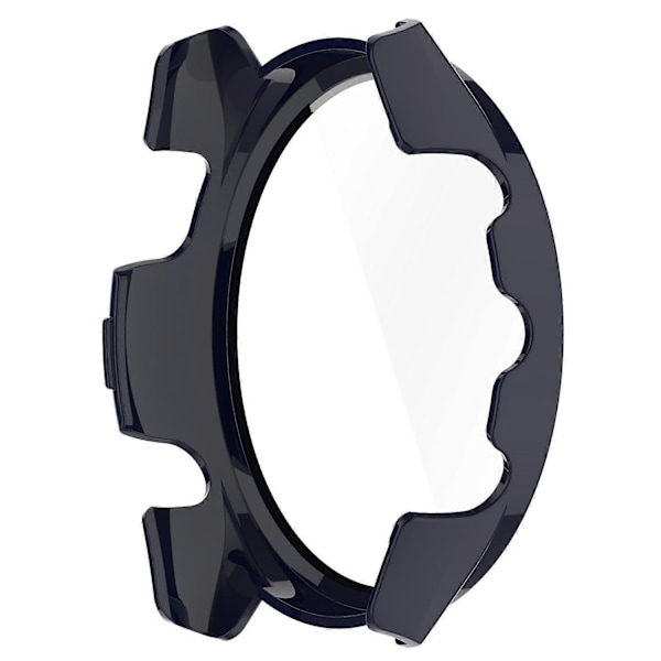 för Garmin Forerunner 265 Smartklocka PC Klockfodral med Härdat Glas Skärmskydd - Mörkblå-WELLNGS Dark Blue