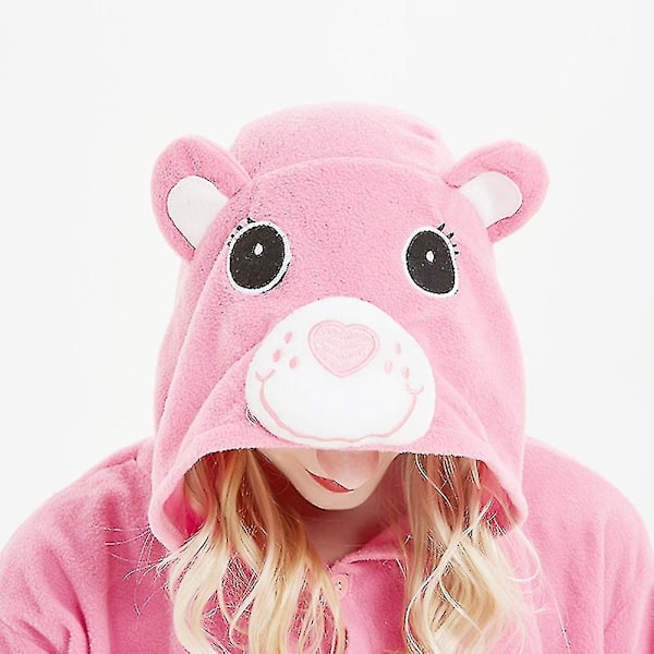 Vuxen björn onesie pyjamas cosplay djur hemmakläder sovkostym jumpsuit kostym för kvinnor män-WELLNGS Rose red S