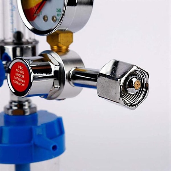 Oxygen Trykregulator Inhalator Måler Trykreducerende Ventil G5/8 Tomme Flowmåler Absorber Buo-WELLNGS
