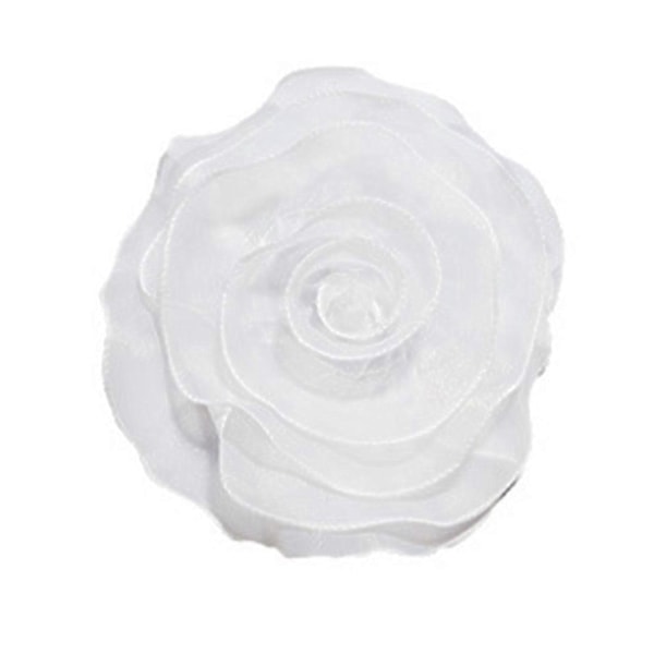 Elegant Blomsterkorsage Nål Prydnad Iögonfallande Stor Blomsternål Delikat Tygblomma Broschnål Accessoar-WELLNGS white