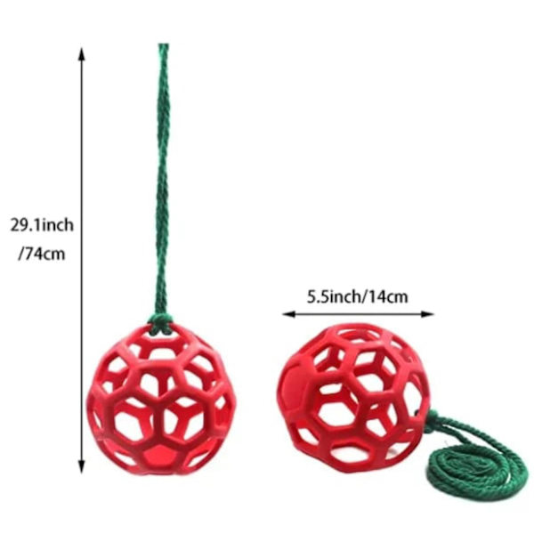 Häst Hö Bollar Häst Godis Boll, Get Feeder Leksaker, Långsam Matning Hö Bollar Häst Leksak Bollar, Hängande Matning Bollar Häst Stall Leksaker -WELLNGS red