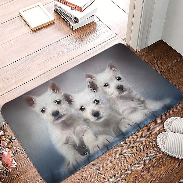 Söt Mops Husky Hund Mönster Anti-Slip Mocka Matta Sovrum Vardagsrum Mjuk Golvmatta Inomhus Område Matta Heminredning-WELLNGS 8 60x90cm 24x36inch