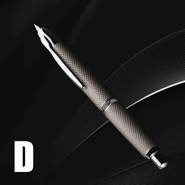 Majohn A1 Tryk Metal Fyldpen med Klips Iridium Ekstra Fin Nib 0,38 mm Kontor Fg-WELLNGS Gray Reverse Scale
