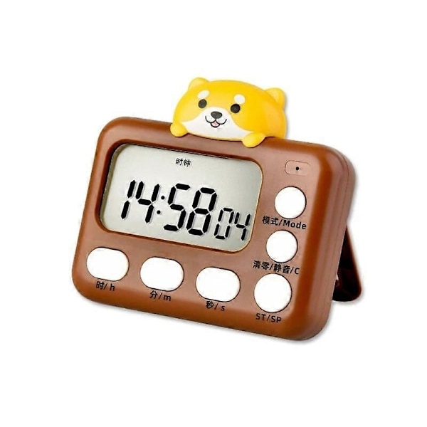 Tecknad Djur Digital Timer Elektronisk Väckarklocka Magnetisk Nedräkningstimer-WELLNGS panda
