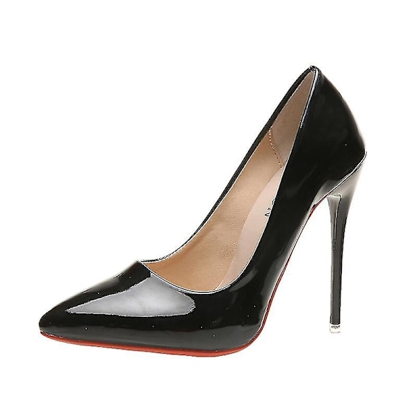 Naisten kengät Pump Leather Pointed Toe Classic Pumps - WELLNGS BLACK 38