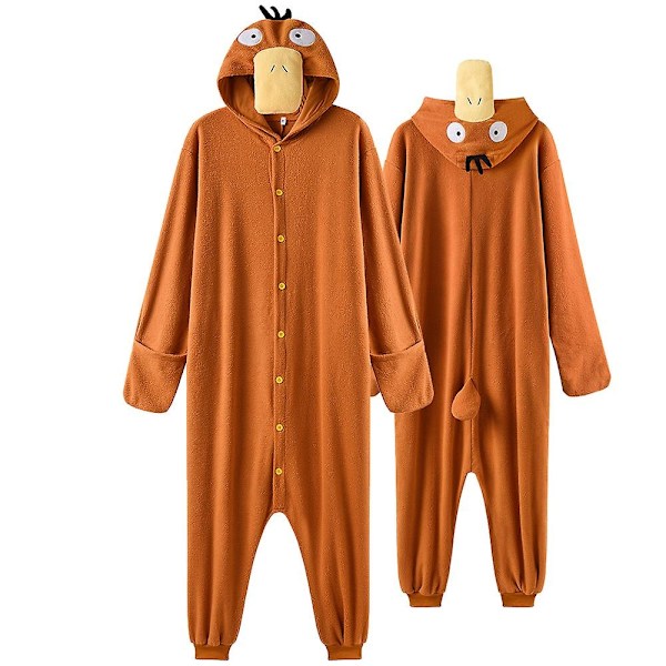 Kigurumi-dräkt för ko, anime-onesie för kvinnor och män, rolig och söt overall för vuxna, vinterpyjamas, festivalkläder, djurdräkter, jumpsuit av hög kvalitet - WELLNGS SQ-19 M( fit 161-164cm)