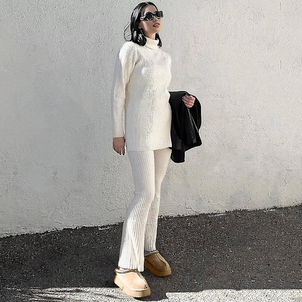 Damsko plattform mini stövletttofflor, damtofflor inomhus, halkskyddande pälsfoder i mocka ankelsko - WELLNGS Beige EUR36