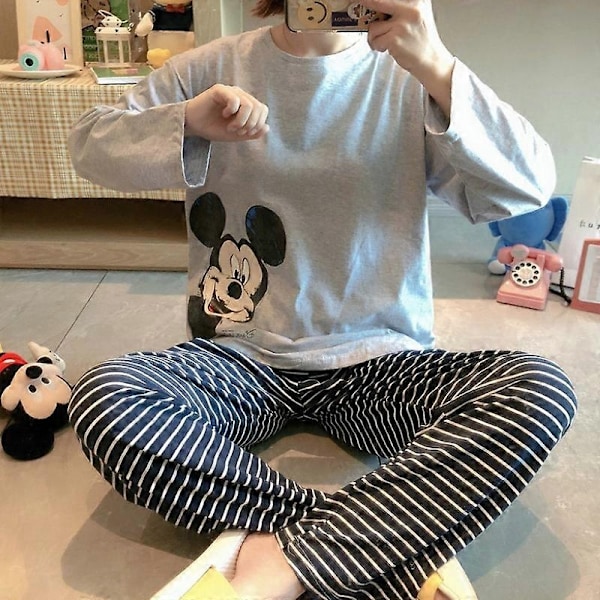 Gabors Disney tecknad animation Donald Duck dam pyjamas populär höst långärmad bekväm ytterkläder hem kläder kostym - WELLNGS D 65-75kg