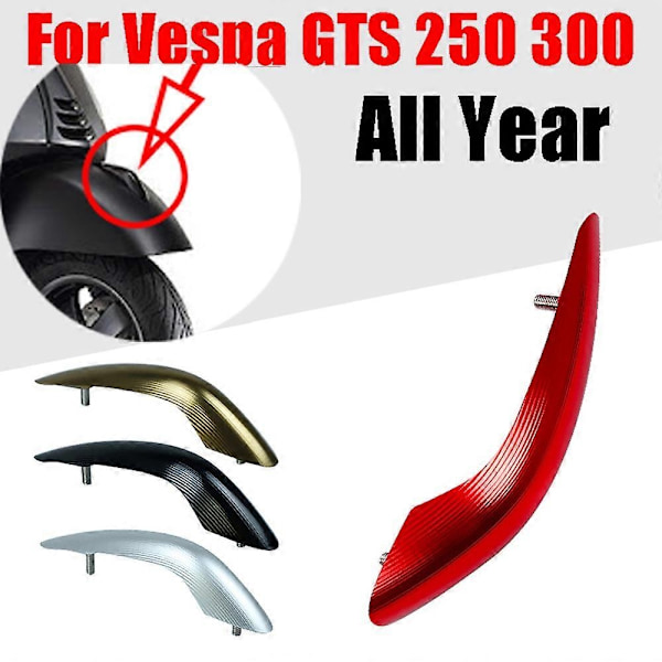 2013-2023 For Vespa GTS300 GTS250 Front Mudguard Fender Nose Dekorativ Dækning Næb Beskyttelse GTS 300 GTV 250 Vespa Tilbehør-WELLNGS Red