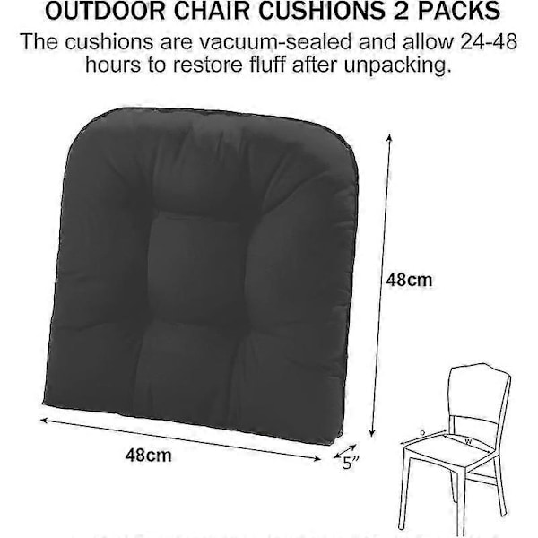 Utomhusstolmatta 2-pack, Mattor för uteplatsmöbler - WELLNGS black