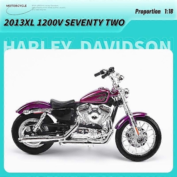 Maisto 1:18 Harley Davidson-serie klassisk simuleringsleksak i metall, motorcykelmodell, leksaksbil, samlarobjekt - WELLNGS RED 2018 FORTY