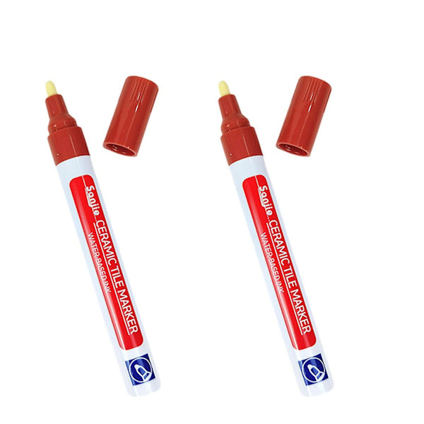 Vanntett Fugenfyllerpenn for Fliser Lettvekt Flisfyllingstilbehør for Restaurering av Flisvegg Fl-WELLNGS Brown 2pcs