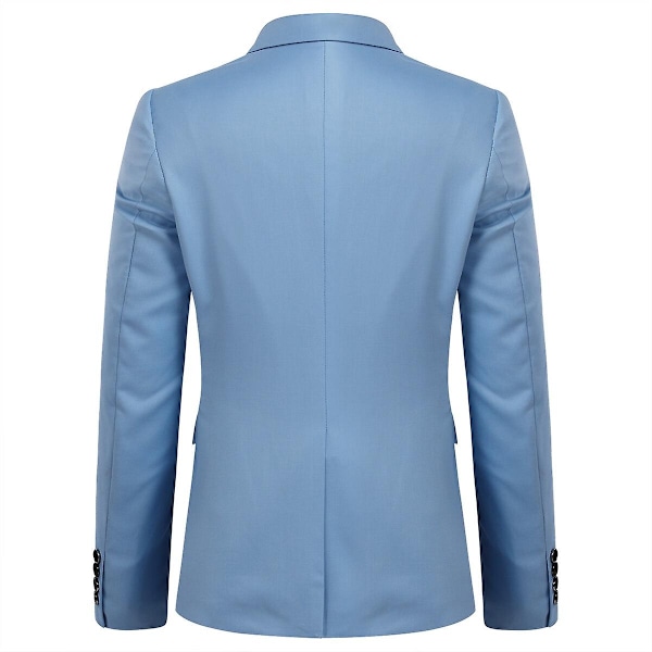 Allthemen Miesten Business Blazer Yksivärinen Slim Fit Takki-WELLNGS Sky Blue XL